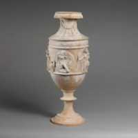 Free download Terracotta vase with relief decoration free photo or picture to be edited with GIMP online image editor