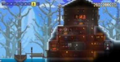 Free download Terraria: Medium Snow Base - Screenshot free photo or picture to be edited with GIMP online image editor