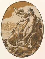 Free download Tethys reclining in a giant shell chariot pulled by two sea creatures free photo or picture to be edited with GIMP online image editor