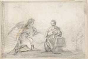 Free download The Annunciation (Angel Approaching from Left) free photo or picture to be edited with GIMP online image editor