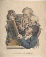 Free download The Art Connoisseurs (Les Amateurs de Tableaux), from the series Recueil des Grimaces (Collection of Grimaces) free photo or picture to be edited with GIMP online image editor