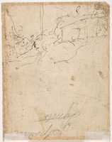 Free download The Baptism of Christ (recto); Kneeling Figure (?) in a Landscape (verso) free photo or picture to be edited with GIMP online image editor
