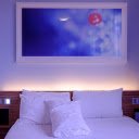 The bed has white sheets  screen for extension Chrome web store in OffiDocs Chromium