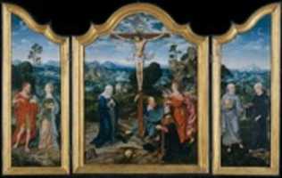 Free download The Crucifixion with Saints and a Donor free photo or picture to be edited with GIMP online image editor