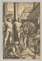 Free download The Flagellation, from The Passion of Christ, plate 6 free photo or picture to be edited with GIMP online image editor