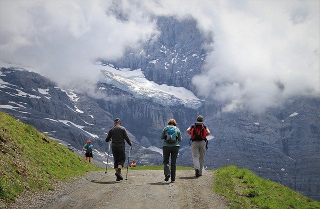 Free download the glacier trail mountains tourism free picture to be edited with GIMP free online image editor