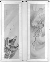 Free download The God of Wind, One of Pair of Scrolls Depicting The God of Wind Chased by An Eagle free photo or picture to be edited with GIMP online image editor