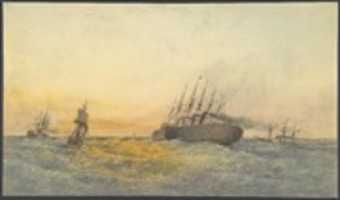 Free download The Great Eastern under weigh, July 23rd, 1865. Escort and other ships, H.M.S. Terrible, H.M.S. Sphinx, the Hawk and the Caroline free photo or picture to be edited with GIMP online image editor