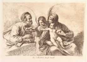 Free download The Holy Family, from Raccolta di Alcuni Disegni del Barberi da Cento detto il Guernico free photo or picture to be edited with GIMP online image editor
