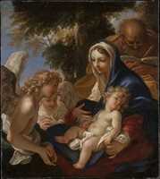 Free download The Holy Family with Angels free photo or picture to be edited with GIMP online image editor