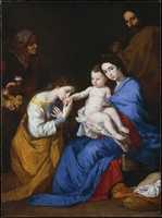 Free download The Holy Family with Saints Anne and Catherine of Alexandria free photo or picture to be edited with GIMP online image editor