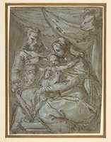 Free download The Holy Family with the Infant Baptist free photo or picture to be edited with GIMP online image editor