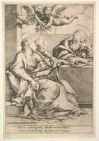 Free download The Holy Family with Two Angels free photo or picture to be edited with GIMP online image editor
