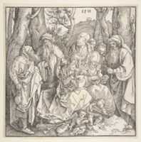 Free download The Holy Kinship with Lute Playing Angels free photo or picture to be edited with GIMP online image editor