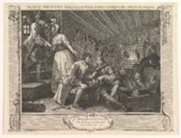 Free download The Idle Prentice Betrayed by his Whore and Taken in a Night Cellar with his Accomplice (Industry and Idleness, plate 9) free photo or picture to be edited with GIMP online image editor