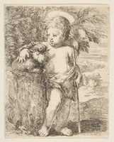 Free download The Infant St. John the Baptist with his Lamb free photo or picture to be edited with GIMP online image editor