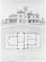 Free download The J. C. Baughman (Scotten) House, Detroit, Michigan (front elevation and plan) free photo or picture to be edited with GIMP online image editor