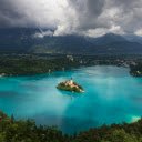 The lake bled is surrounded by green mountains  screen for extension Chrome web store in OffiDocs Chromium