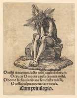 Free download The Man of Sorrows seated, Title page of the Little Passion free photo or picture to be edited with GIMP online image editor