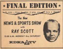 ดาวน์โหลดฟรี The News and Sports Show กับ Ray Scott, KDKA TV, โฆษณารูปภาพหรือรูปภาพฟรีที่จะแก้ไขด้วยโปรแกรมแก้ไขรูปภาพออนไลน์ GIMP