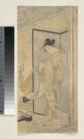 Free download The Oiran Hanagiku Reading a Love Letter While Standing free photo or picture to be edited with GIMP online image editor