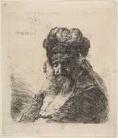 Free download The Old Bearded Man in a High Fur Cap, with Eyes Closed free photo or picture to be edited with GIMP online image editor