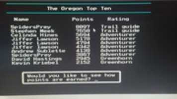 무료 다운로드 The Oregon Trail HighEST Score 무료 사진 또는 GIMP 온라인 이미지 편집기로 편집할 사진