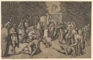 Free download The Philistines Place the Ark of the Covenant in the Temple of Dagon free photo or picture to be edited with GIMP online image editor