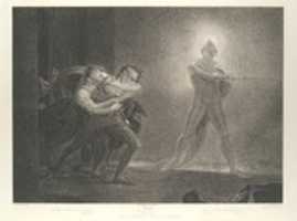 Free download The Platform Before the Palace of Elsinore - Hamlet, Horatio, Marcellus and the Ghost (Shakespeares Hamlet Prince of Denmark, Act I, Scene IV) free photo or picture to be edited with GIMP online image editor
