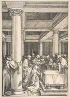 Free download The Presentation in the Temple, from The Life of the Virgin, 1511 free photo or picture to be edited with GIMP online image editor