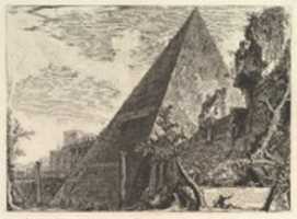 Free download The Pyramid of Gaius Cestius, from Vedute di Roma (Roman Views) free photo or picture to be edited with GIMP online image editor