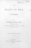 Free download The Races Of Men; A Fragment By Robert Knox. Wellcome L 0015670 free photo or picture to be edited with GIMP online image editor
