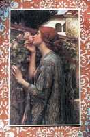 Free download The Soul of the Rose by John William Waterhouse painting card design by  Georgina Rockas free photo or picture to be edited with GIMP online image editor