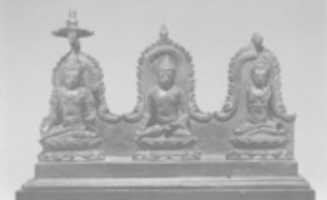 Free download The Transcendent Buddha Ratnasambhava Flanked by Two Bodhisattvas free photo or picture to be edited with GIMP online image editor
