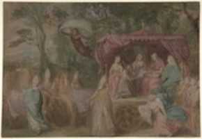 Free download The Triumph of the Church: Ecclesia Presented with the Doctrines, Seated in a Chariot Attended by the Four Doctors of the Church free photo or picture to be edited with GIMP online image editor