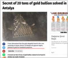 Free download The truth has been revealed in the study on the allegation that 20 tons of gold bullion was found in the illegal excavation in the mountainous area in Antalyas Kemer district. free photo or picture to be edited with GIMP online image editor
