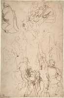 Free download The Virgin Adored by Saints (recto); Study of the Torso Belvedere (verso) free photo or picture to be edited with GIMP online image editor