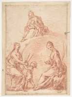 Free download The Virgin and Child Appearing to Saint Agatha and Saint Lucy free photo or picture to be edited with GIMP online image editor