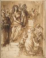 Free download The Virgin and Child with Saint Joseph, Attendant Angels, and a Group of Supplicants free photo or picture to be edited with GIMP online image editor
