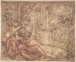 Free download The Virgin Immaculate with the Christ Child in Glory (recto); Rinaldo and Armida (verso) free photo or picture to be edited with GIMP online image editor