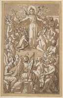Free download The Virgin Surrounded by Angels and Representatives of Secular and Ecclesiastical Authorities free photo or picture to be edited with GIMP online image editor