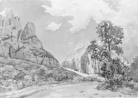 تنزيل The West Wall ، Zion Canyon صورة مجانية أو صورة مجانية ليتم تحريرها باستخدام محرر الصور عبر الإنترنت GIMP