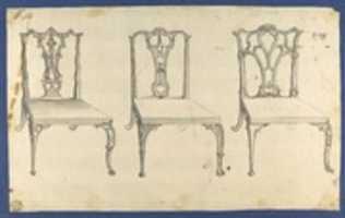Free download Three Chairs, in Chippendale Drawings, Vol. I free photo or picture to be edited with GIMP online image editor