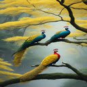 Three peacock wallpaper  screen for extension Chrome web store in OffiDocs Chromium