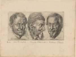 Free download Three Portraits of Men (Possibly Camillo Graffico, Ercole Pedemonte and Antonio Carone) free photo or picture to be edited with GIMP online image editor