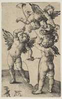 Free download Three Putti with Trumpets free photo or picture to be edited with GIMP online image editor