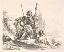 Free download Three Soldiers and a Boy, from the Capricci free photo or picture to be edited with GIMP online image editor