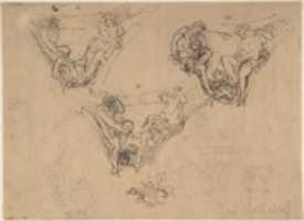 Free download Three Studies for Spandrel Figures free photo or picture to be edited with GIMP online image editor