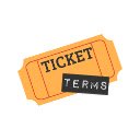 Ticket Terms  screen for extension Chrome web store in OffiDocs Chromium