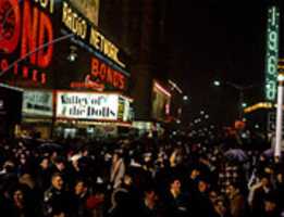 Free download Times Square Welcomes in 1968 on a Snowy Night free photo or picture to be edited with GIMP online image editor